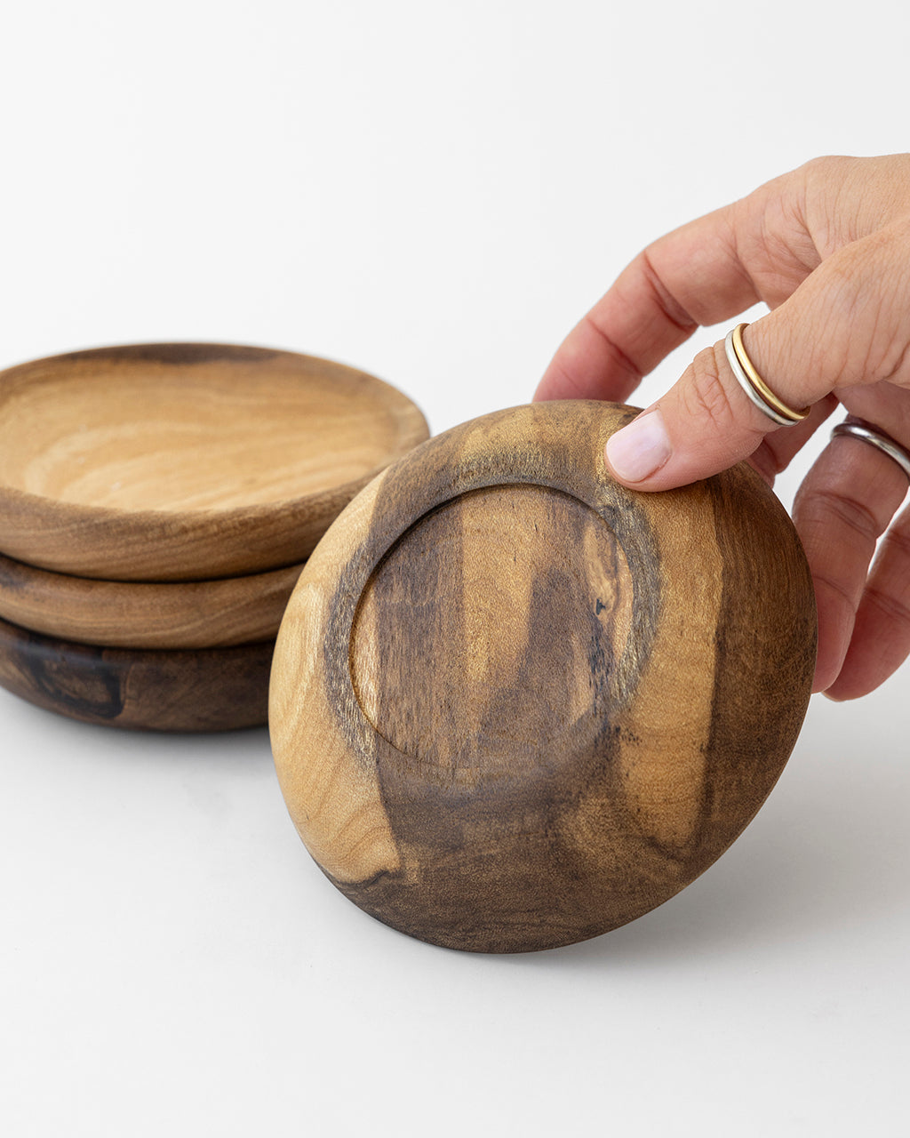 Platitos mini madera x 4
