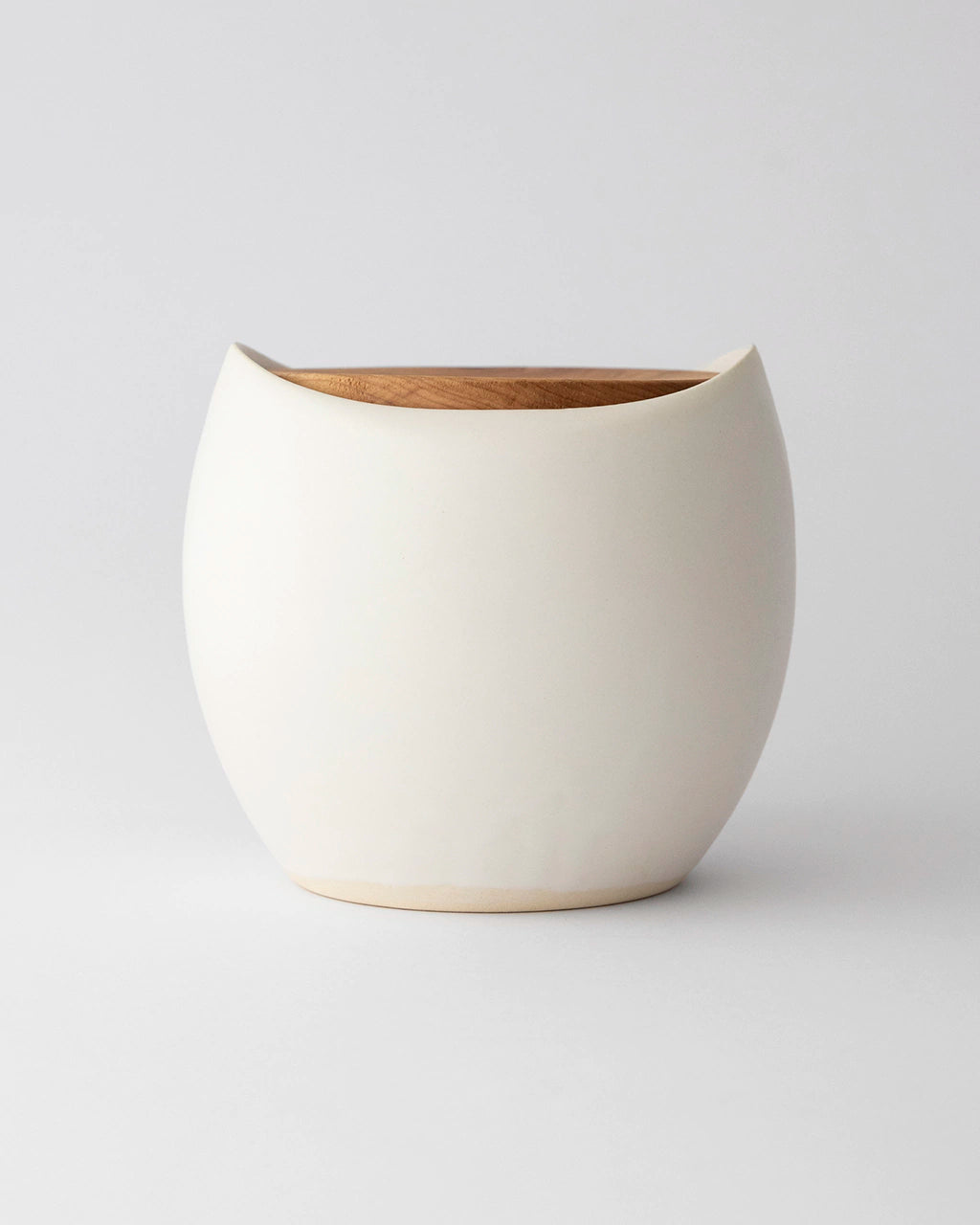 Frasco grande LT madera y blanco