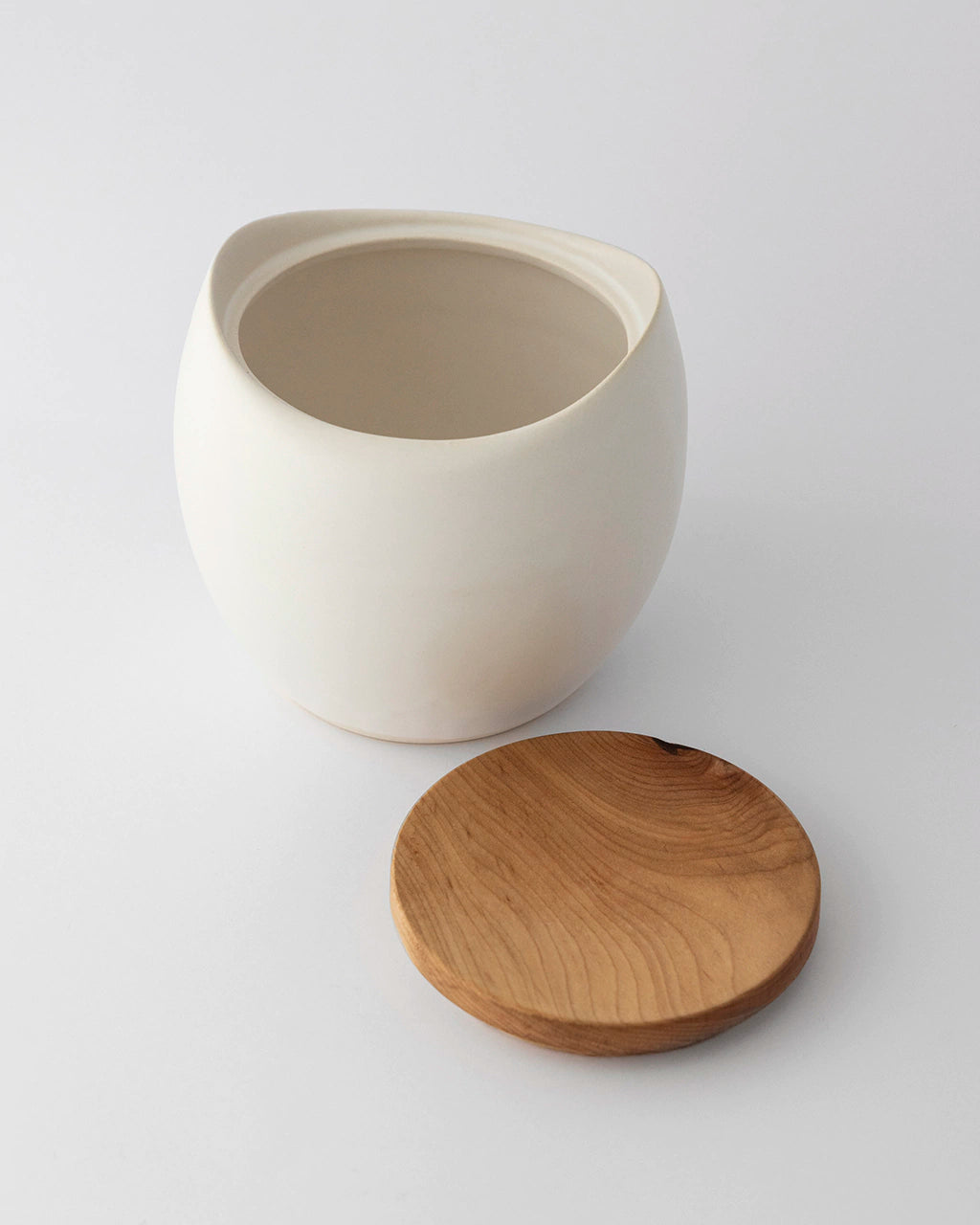 Frasco grande LT madera y blanco